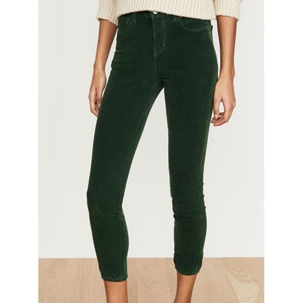L'AGENCE Sada Corduroy High Rise Crop Skinny Pants Size 25